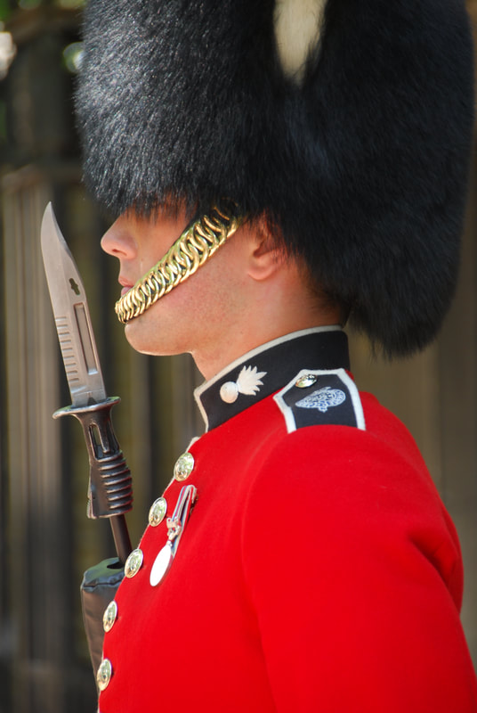 Grenadier Guard in Bearskin London